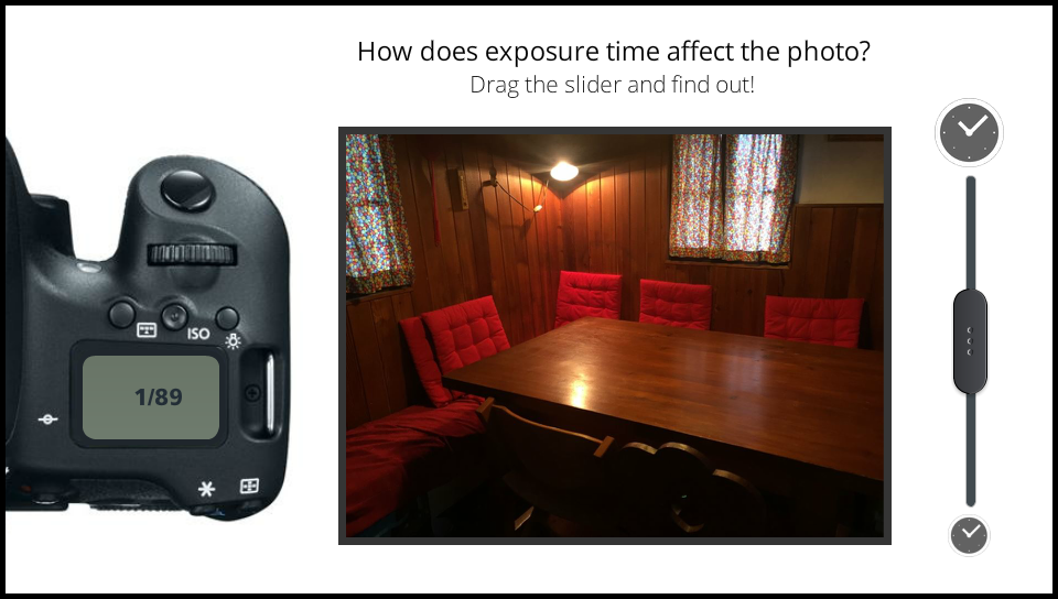 Slider example exposure time in photography Building Better Courses